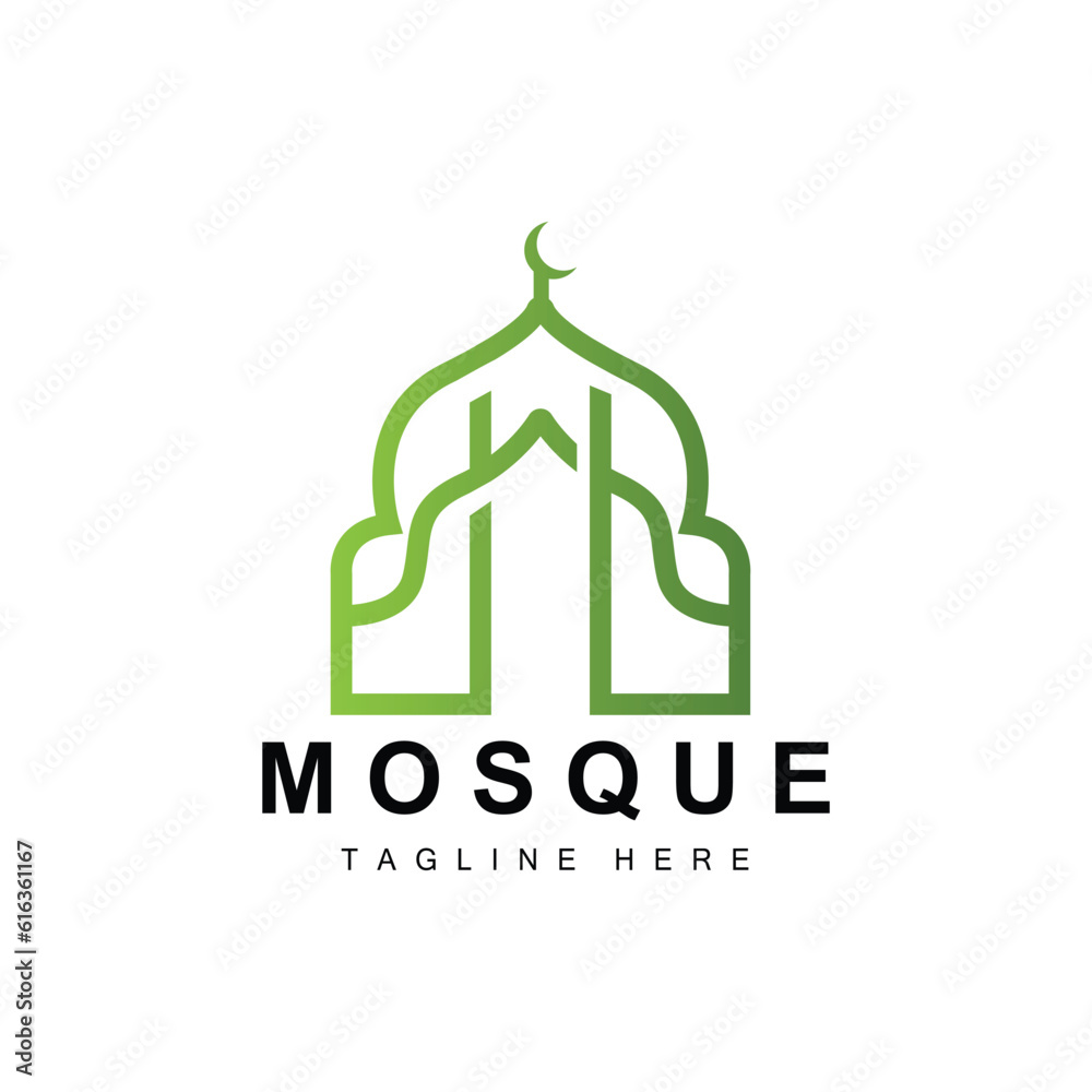 Mosque Logo, Islamic Worship Design, Eid Al Fitr Mosque Building Vector Icon Template, Ramadan, Eid Al Adha Mosque Logo, Islamic Worship Design, Eid Al Fitr Mosque Building Vector Icon Template, Ramadan, Eid Al Adha