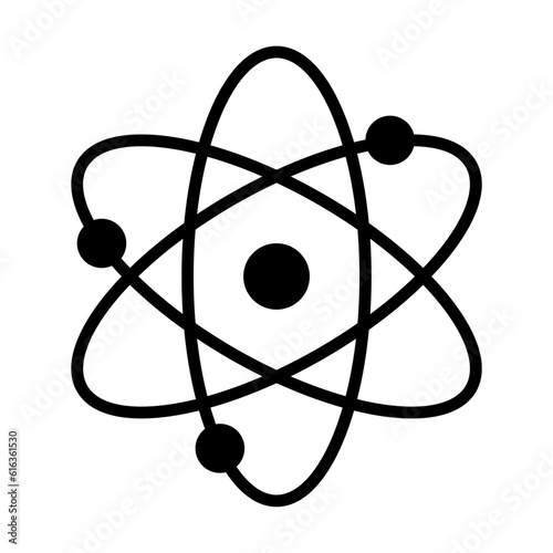 Molecular atom neutron laboratory Icon Vector physics science model for your web site design, logo, app, UI. illustration photo