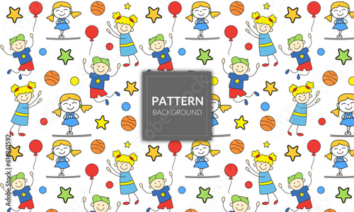 group of people holding hands pattern design