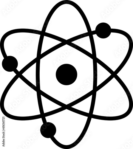 Fotografie Molecular atom neutron laboratory Icon physics science model for your web site design, logo, app, UI