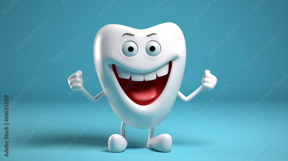 3D Realistic Happy Tooth Characters 3D Realistic Happy Tooth Characters