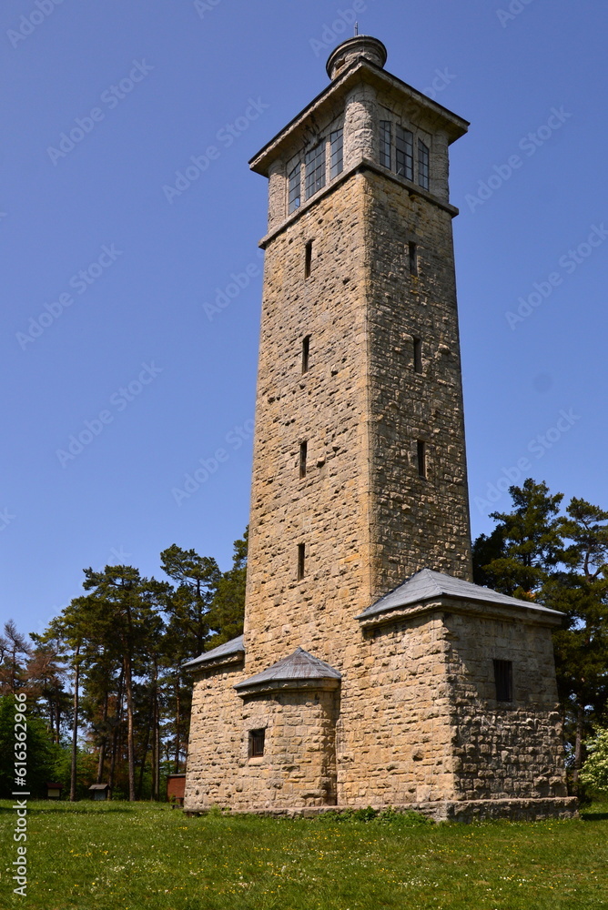 Historical Observation Tower on the Mountain Kötsch, Müllershausen, Thuringia