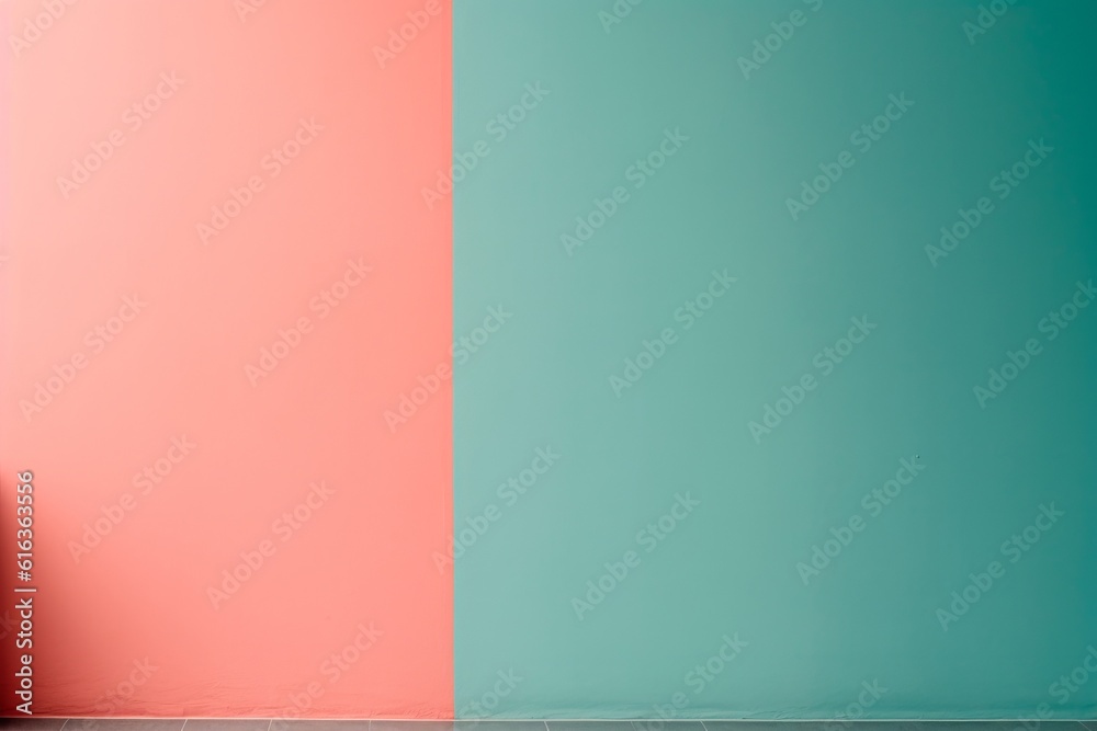 Abstract background with cyan and pink colors and place for text banner. Copy space. Gradient Multicolored, patterns. gentle tones and shadows for backdrop. Cyan blue green red and pink colors