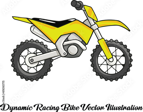 Dynamic Racing Bike Vector Illustration - his dynamic racing bike vector illustration captures the exhilarating energy and speed of competitive cycling.