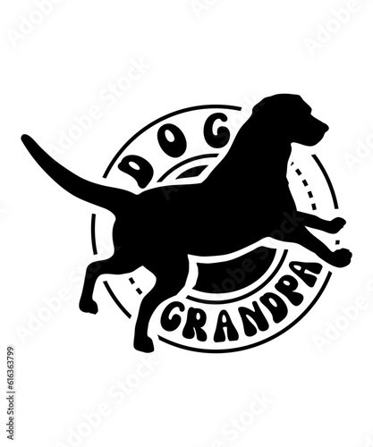dog grandpa svg design