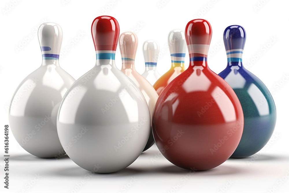 Naklejka premium bowling pin isolated on white background. Generated by AI.