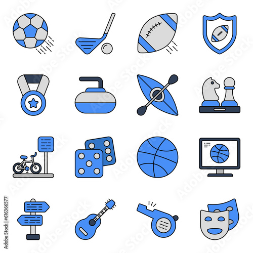 Pack of Sports Flat Icons 