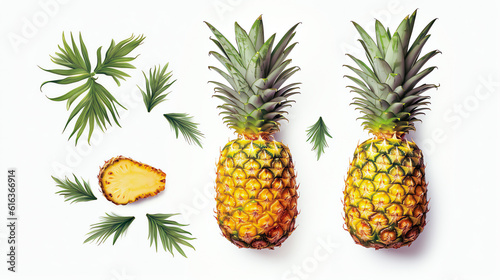 Ananas  pineapple in Watercolor with Generative AI 