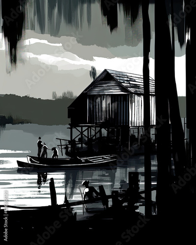 Generative AI illustration ...