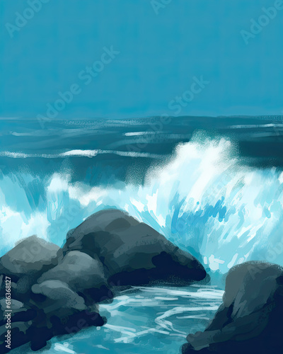 Generative AI illustration ...
