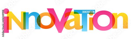 INNOVATION colorful vector typography banner