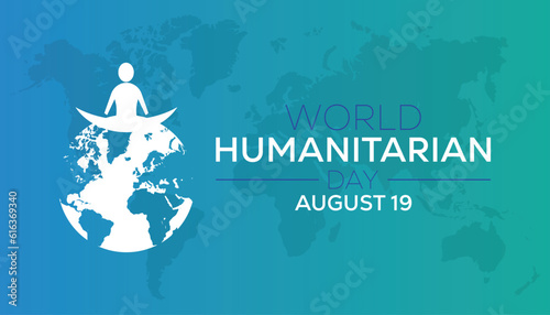 World humanitarian day (WHD) is observed every year on August 19.World Humanitarian Day  horizontal banner template