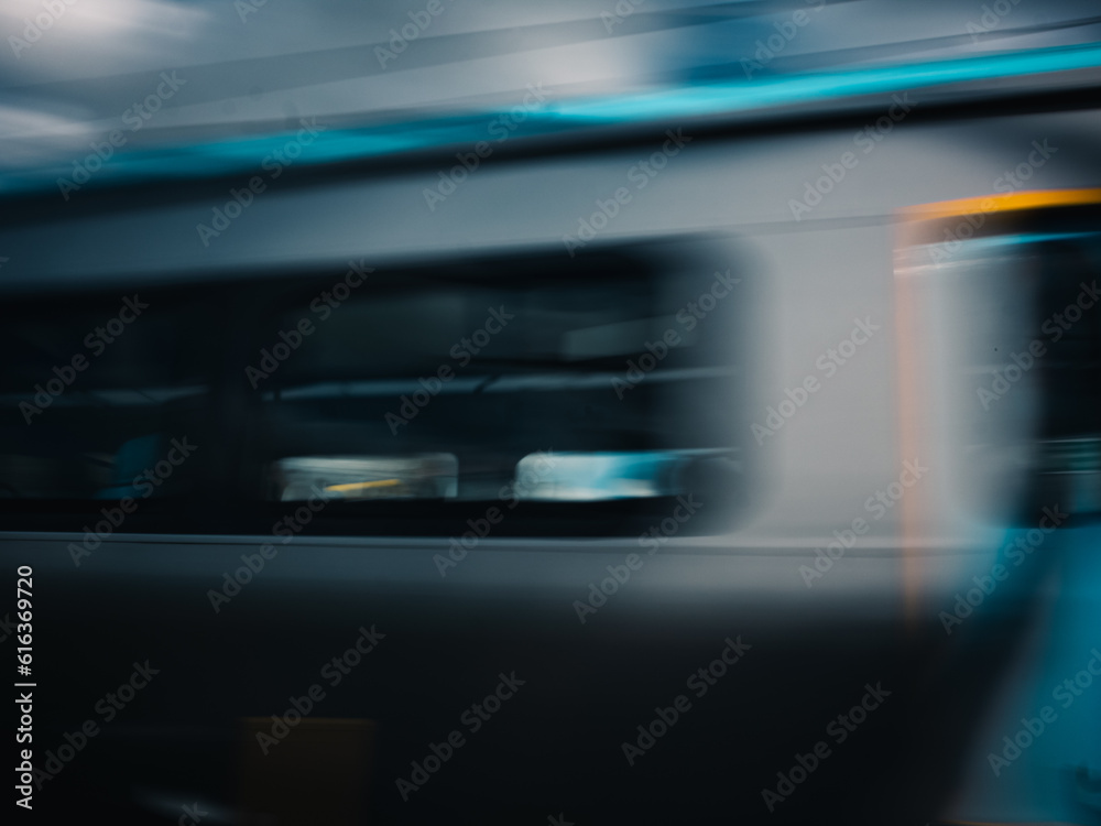 Train in motion