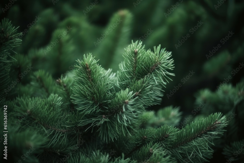 Pruce pine branches plant. Generate Ai