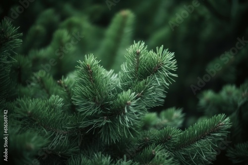 Pruce pine branches plant. Generate Ai