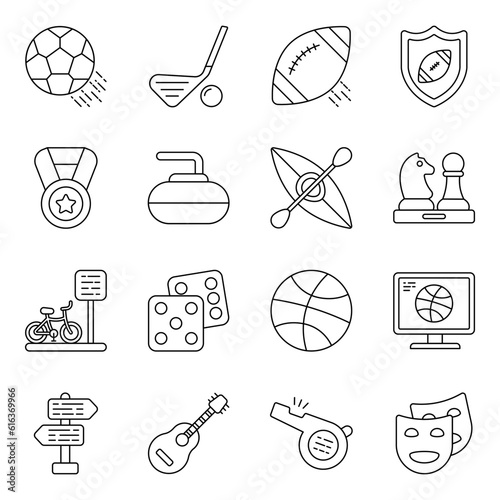 Pack of Sports Linear Icons 