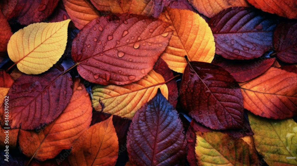 Beautiful mínimalist autumn leaves background. Flat lay Beautiful mínimalist autumn leaves background. Flat lay