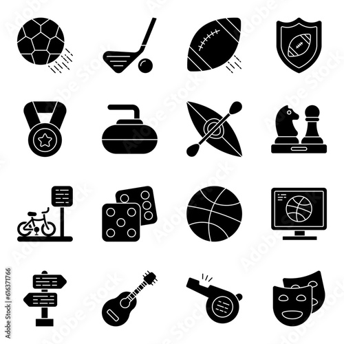Pack of Sports Solid Icons