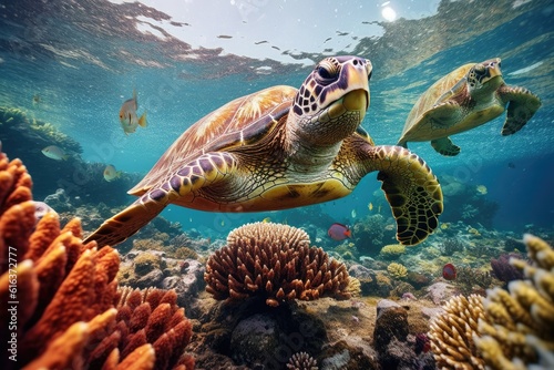 Marine Turtles Oceanic Reptiles