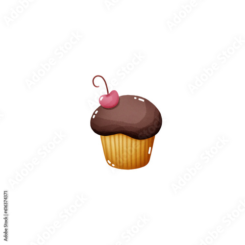 cupcake with cherry