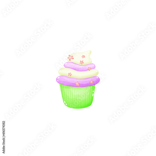 cupcake with pink icing