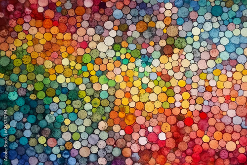 A dynamic and vibrant multicolored speckled dot texture background, perfect as a design element. This abstract pattern adds a lively and energetic touch to any creative project.