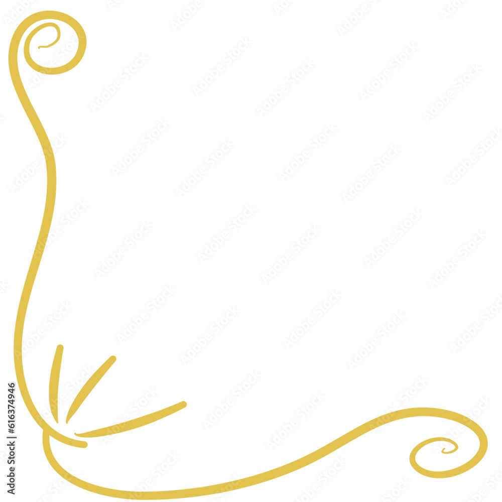 Gold Corner Foliage Leaf Decoration Gold Corner Foliage Leaf Decoration