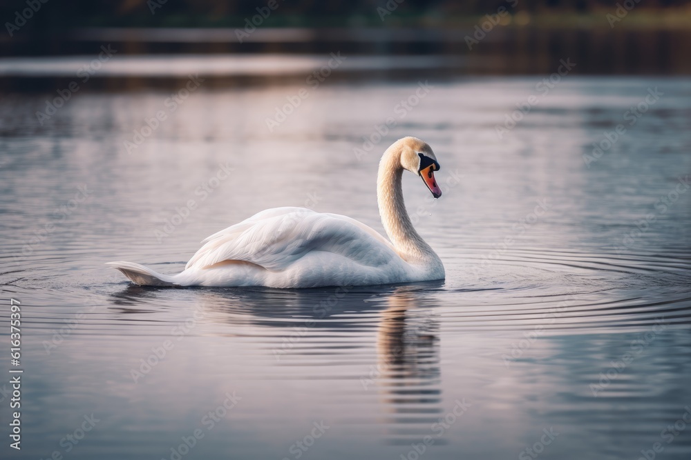 Graceful Swan Elegant Waterbird