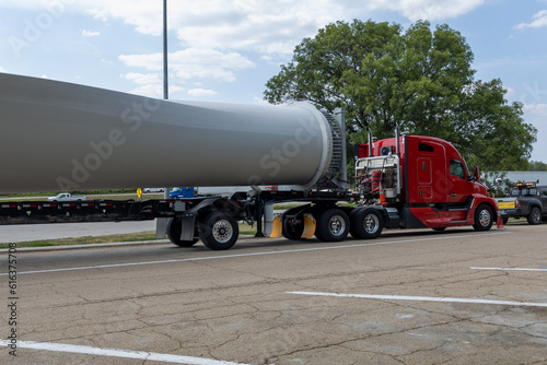 Truck with wind turbines 