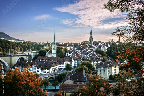 Magical View of Bern Old City - Switzerland photo