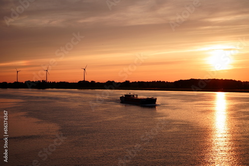 sunset over the river © Martijn