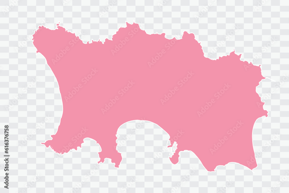 Jersey Map. Rose Color Background quality files png