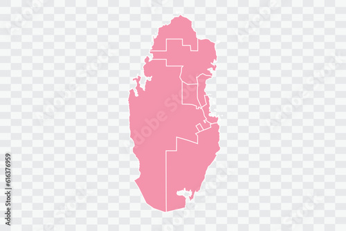Qatar Map Rose Color Background quality files png