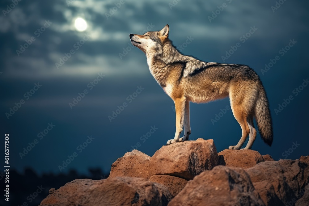 Fototapeta premium Lone Wolf Solitary Canid