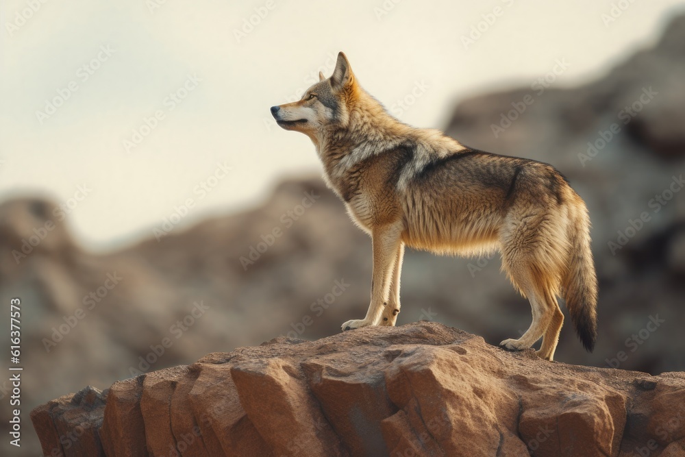 Fototapeta premium Lone Wolf Solitary Canid