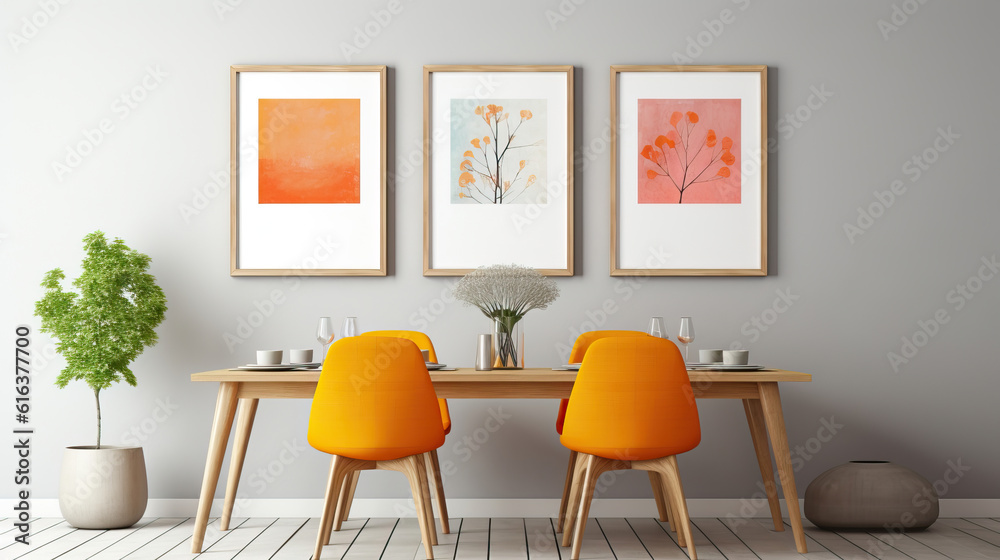 Frame mock up in Dining Room Modern, Mockups Design 3D, HD Frame mock up in Dining Room Modern, Mockups Design 3D, HD