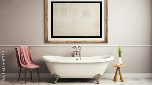 Mock up poster frame in Bathroom  Mockups Design 3D  HD