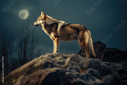 Lone Wolf Solitary Canid © mindscapephotos