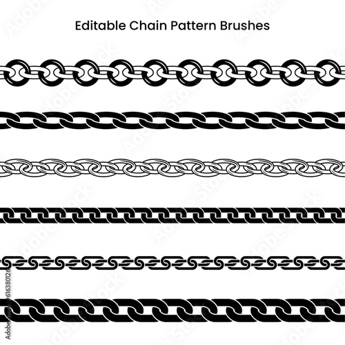 Chain pattern brushes editable strokes template