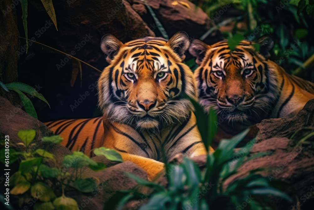 Fototapeta premium Majestic Tigers Regal Felines