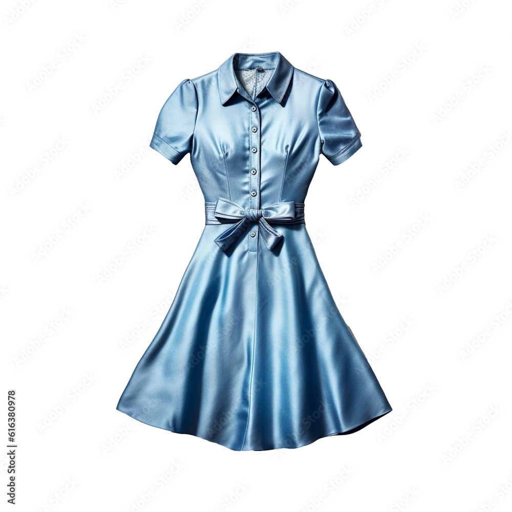 Blue dress isolated on transparent background Blue dress isolated on transparent background