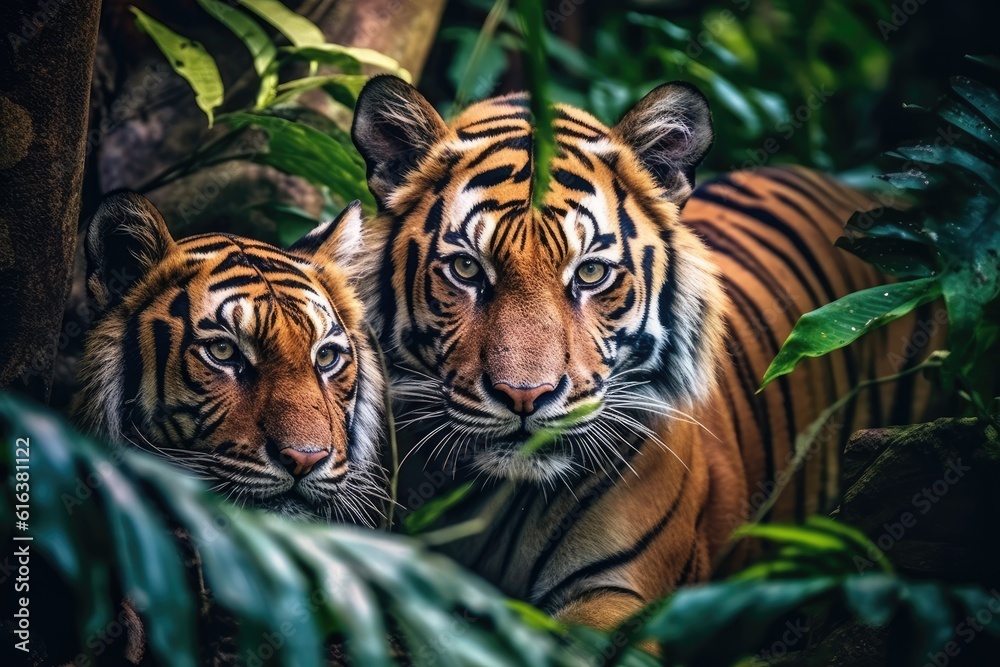 Fototapeta premium Majestic Tigers Regal Felines