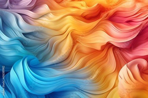 Colorful Swirls in a Soft Design Wallpaper. AI