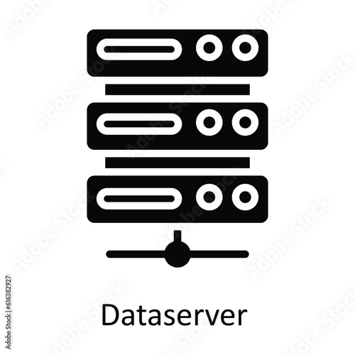 Data server Vector   solid Icon Design illustration. Multimedia Symbol on White background EPS 10 File