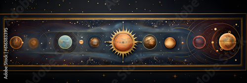 An Illustration of the Universe and Solar System