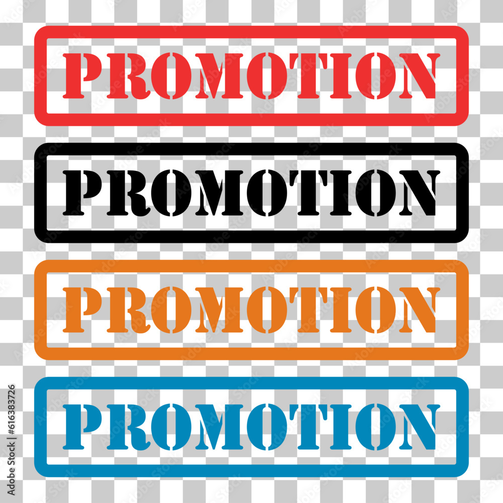 Set of Promotion stamp symbol, label sticker sign button, text banner vector illustration Set of Promotion stamp symbol, label sticker sign button, text banner vector illustration