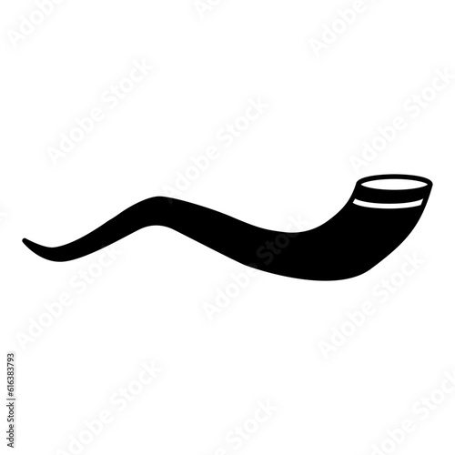 Shofar horn icon, graphic religion design symbol, ritual web sign vector illustration