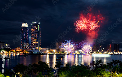 Da Nang International Fireworks Festival 2023  Da Nang city  Vietnam. Photo taken on June 2023