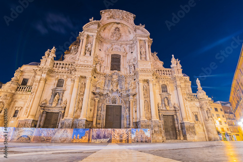 Cityscape of Murcia (Spain) at night