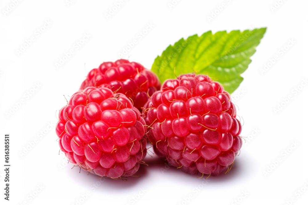 Raspberries on a white background. Fresh Raspberry fruit. Raspberries on a white background. Fresh Raspberry fruit.